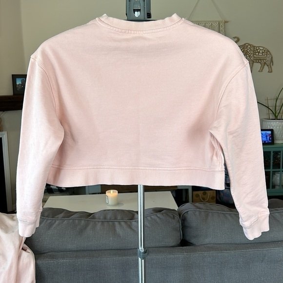 Monat Blush Pink Crop Long Sleeve Sweatshirt Size XS - Picture 16 of 17